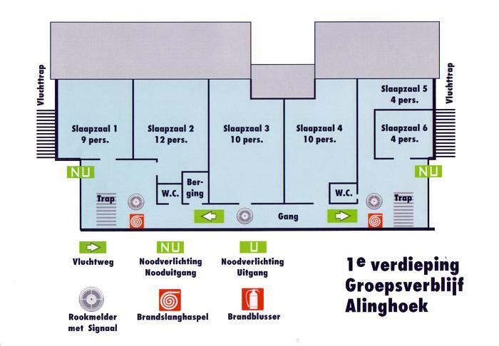 1e verdieping groepsverblijf